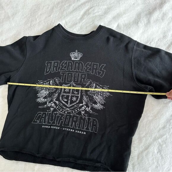 Hollister Graphic Band Crewneck Cropped Sweatshirt Women’s Size Small - Picture 6 of 11